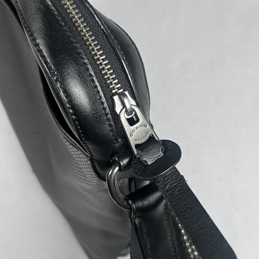 Coach F37609 Crossbody Nylon Black Leather‎ Mens Travel Work Bag - Picture 12 of 12